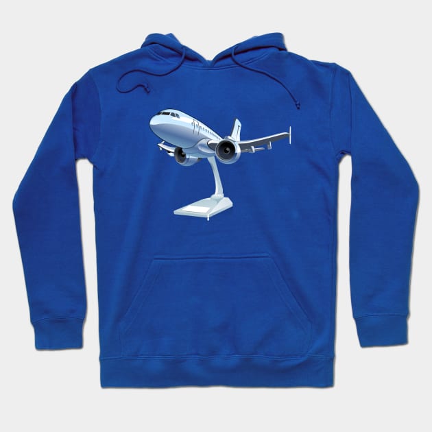 Cartoon airplane Hoodie by Mechanik